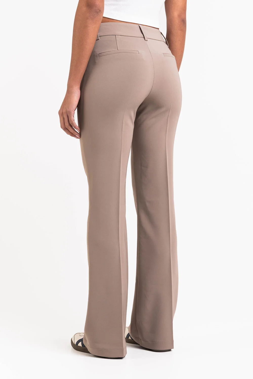 Ava 01Mid Bootcut Kostymbyxor - Beige - Image 2