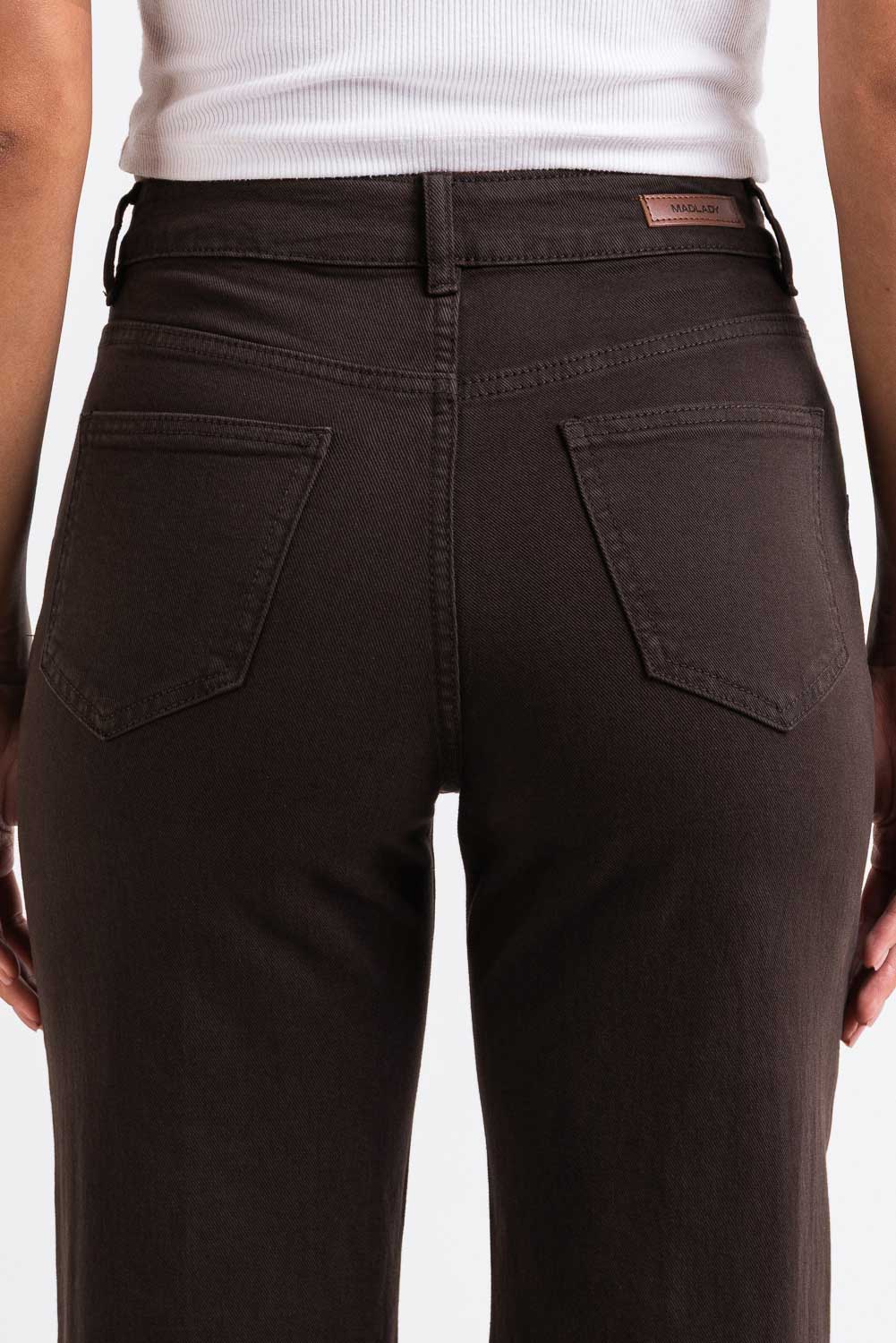 Disa 01High Raka Jeans - Dark Brown - Image 6