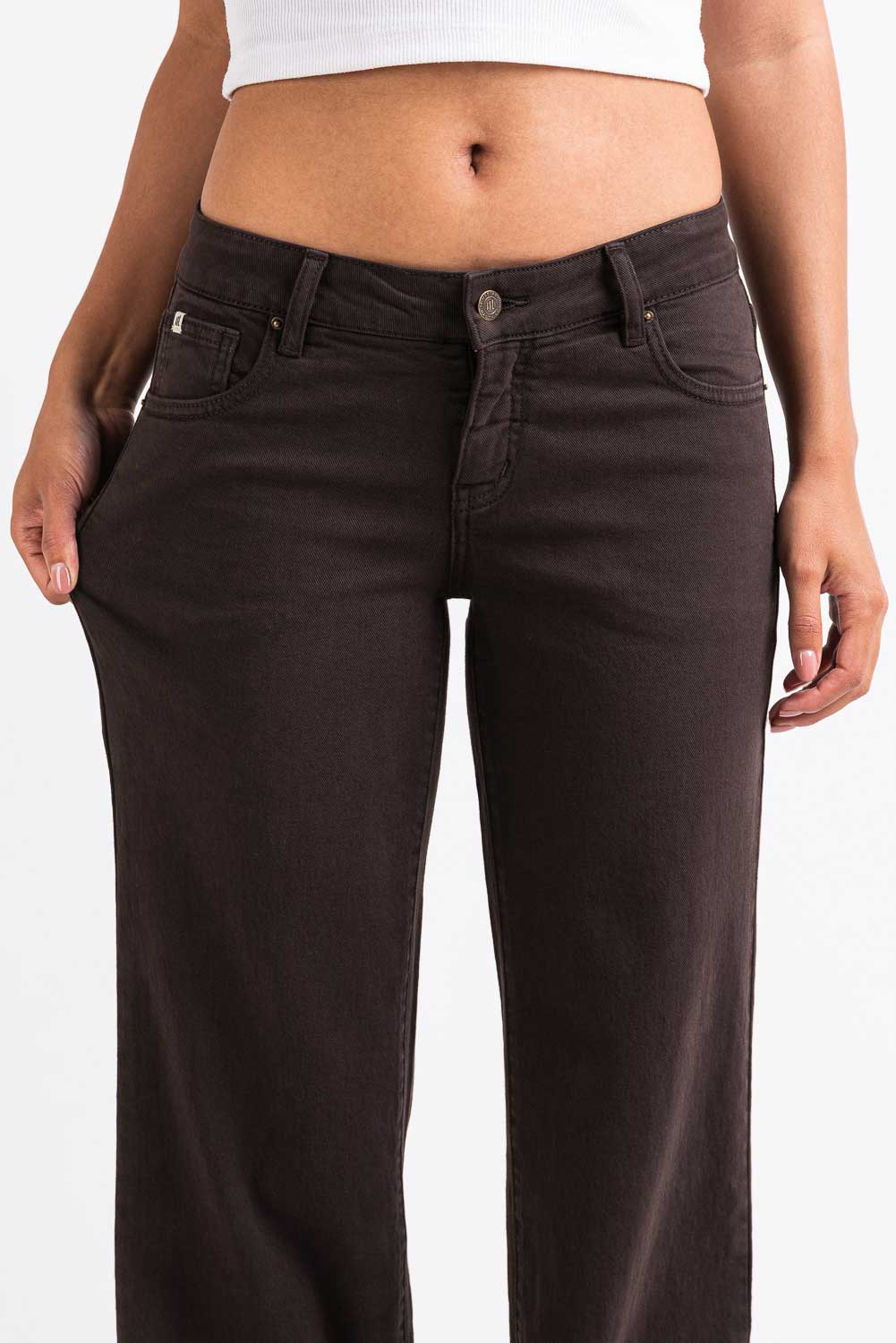 Disa 01Low Raka Jeans - Dark Brown - Image 3