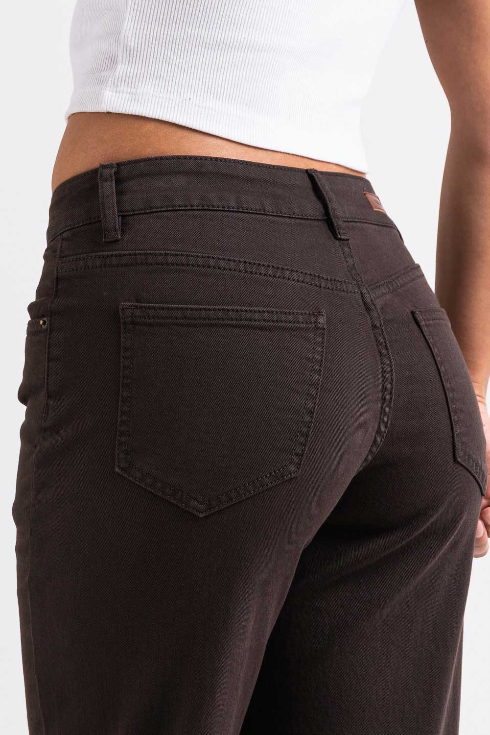 Disa 01Mid Raka Jeans - Dark Brown - Image 3