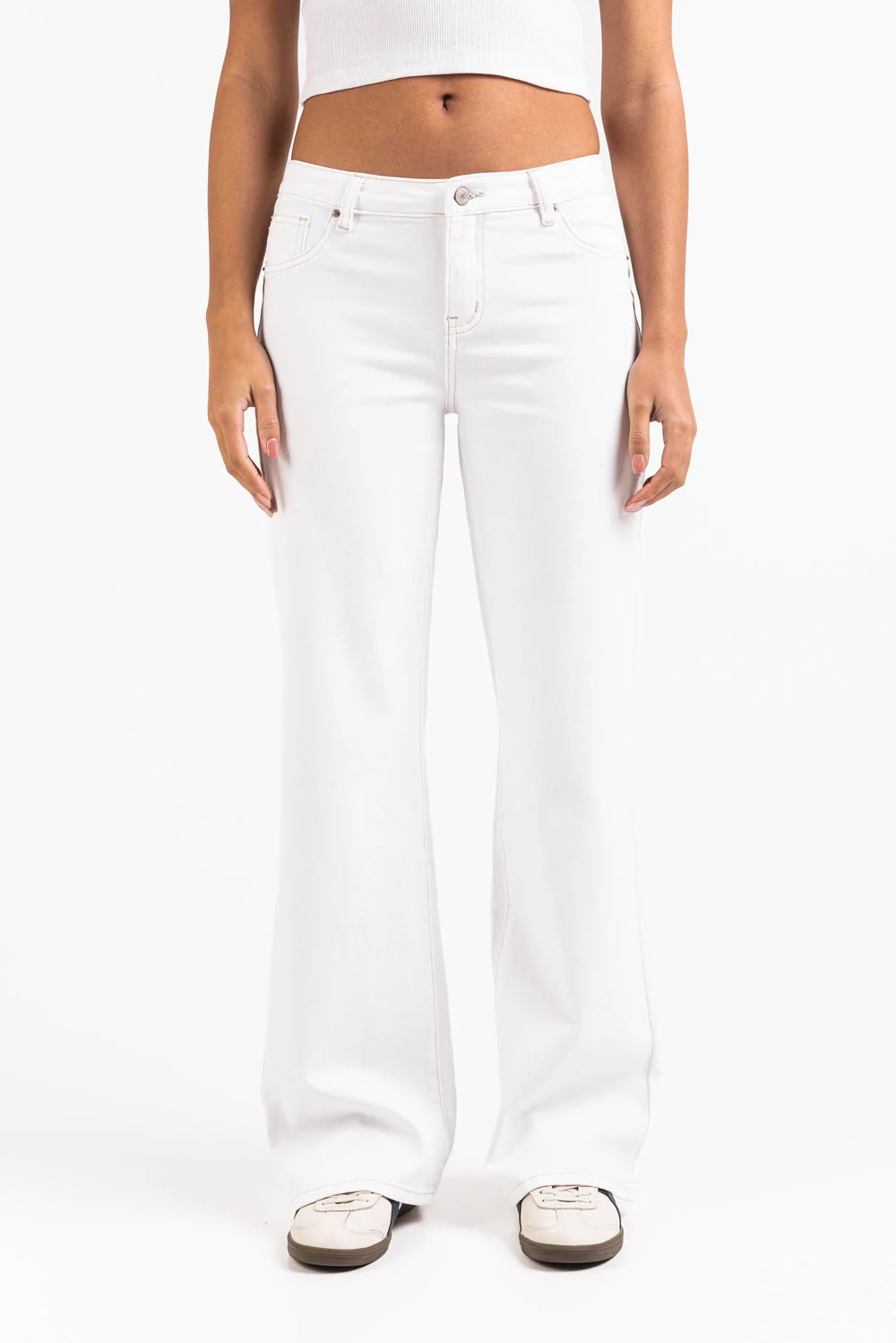 Disa 01Mid Raka Jeans - White