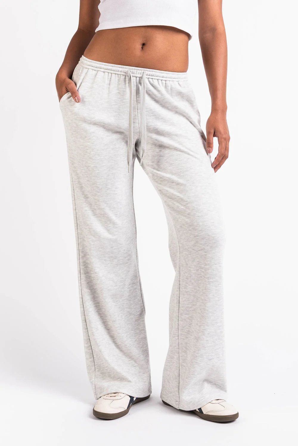 Eyla 02Low Vida Loungebyxor - Grey Melange - Image 4