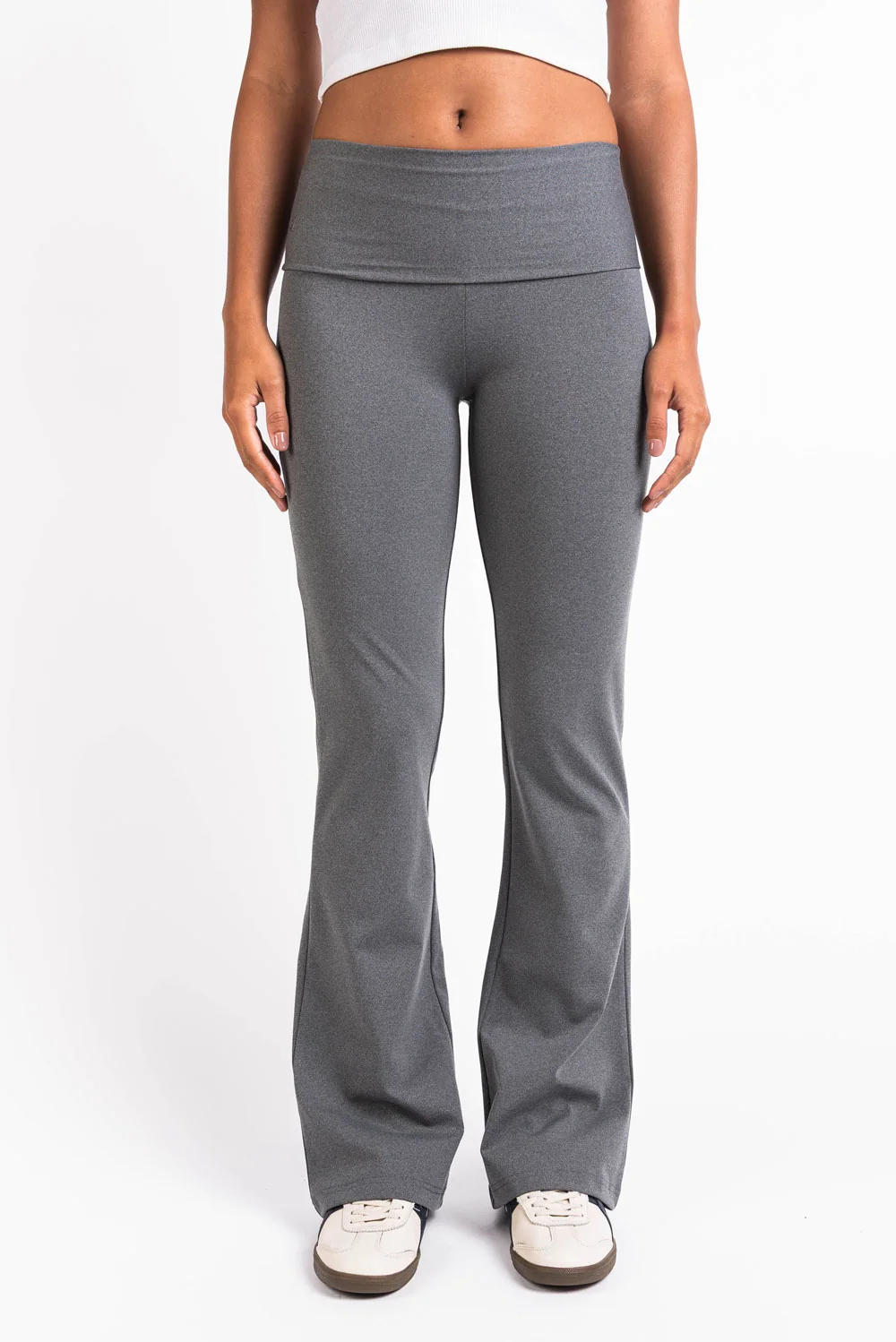 Geri 01High ActiveFlex Bootcut Byxor - Grey Melange
