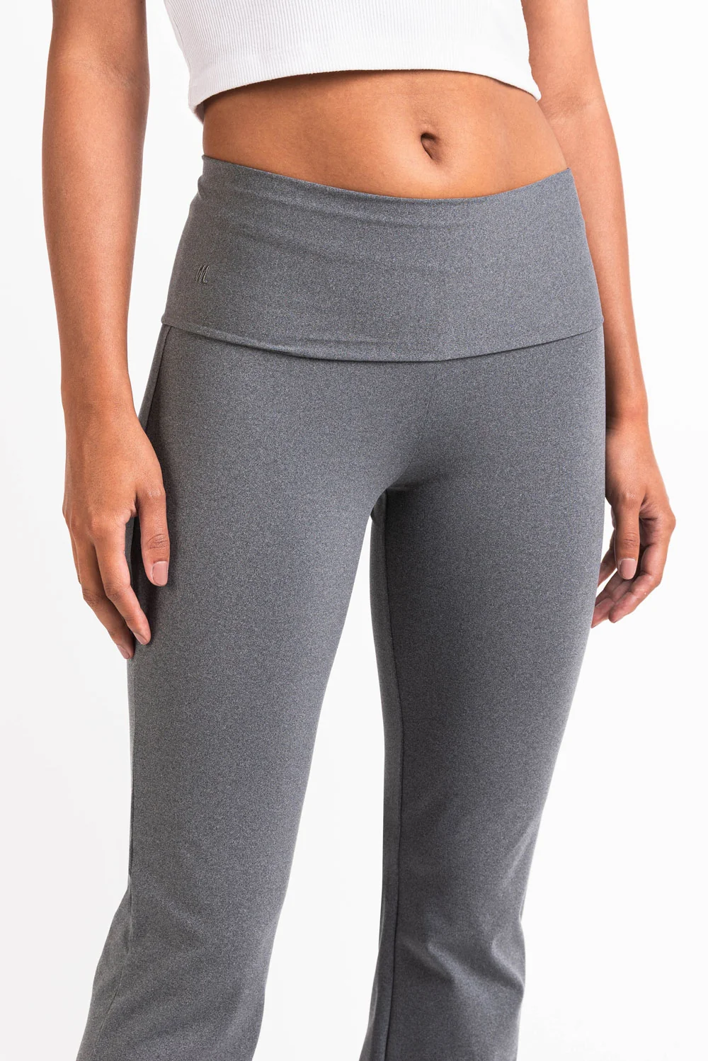 Geri 01High ActiveFlex Bootcut Byxor - Grey Melange - Image 6