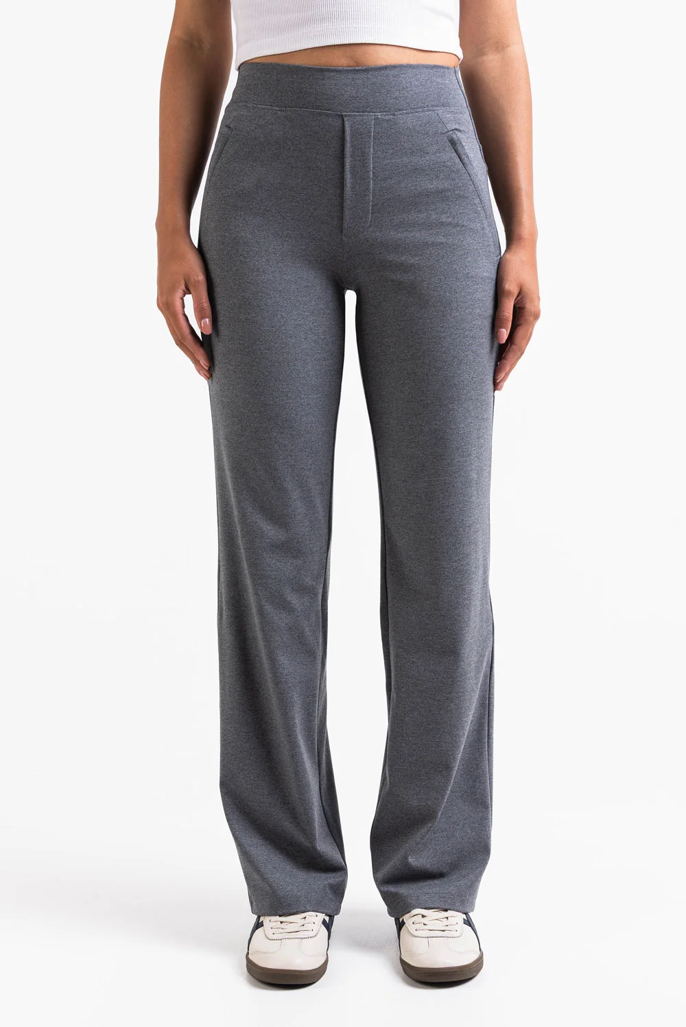 Holly 08High ActiveFlex Raka Byxor - Dark Grey Melange