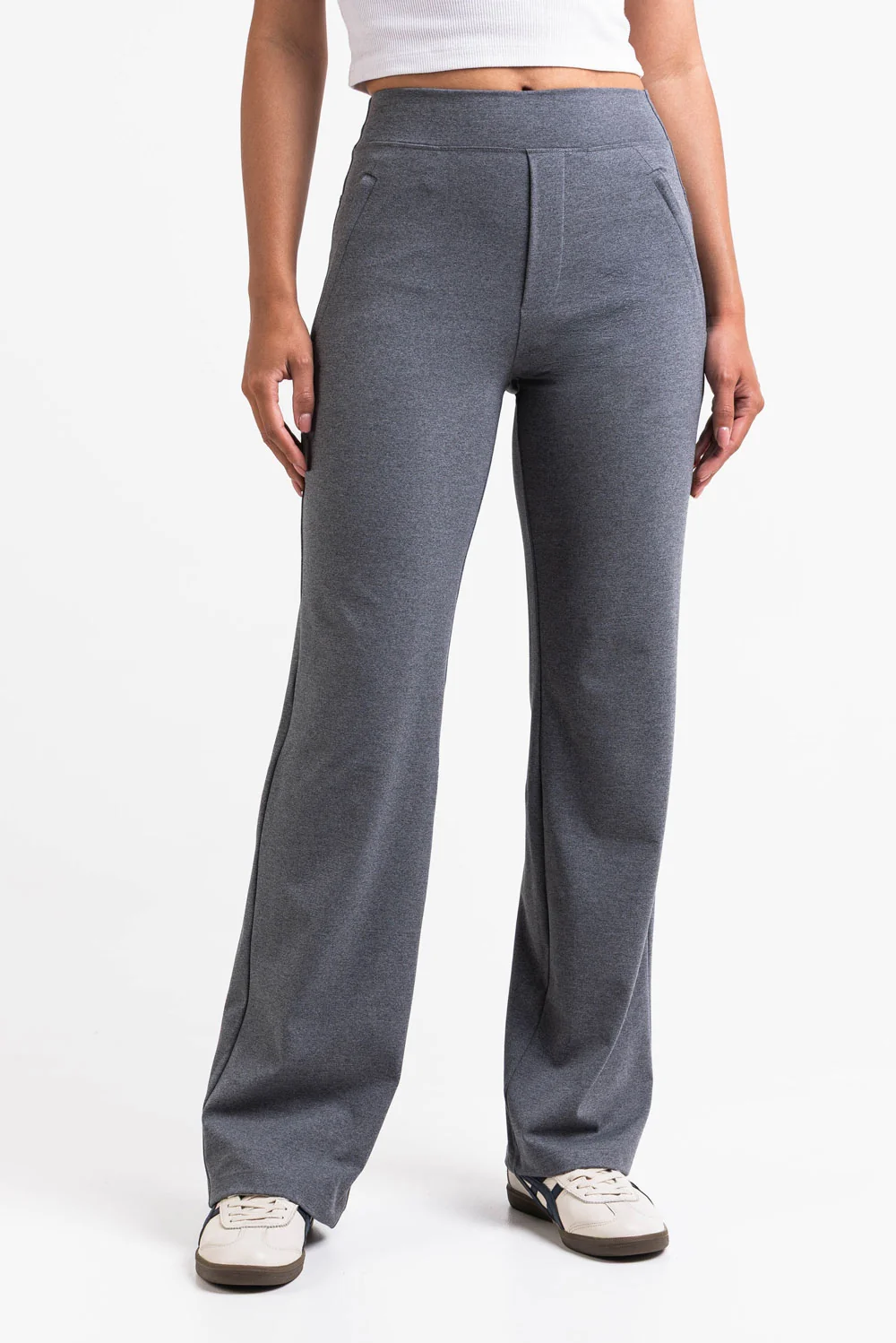 Holly 08High ActiveFlex Raka Byxor - Dark Grey Melange - Image 4
