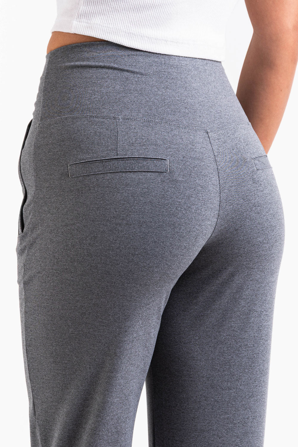 Holly 08High ActiveFlex Raka Byxor - Dark Grey Melange - Image 7