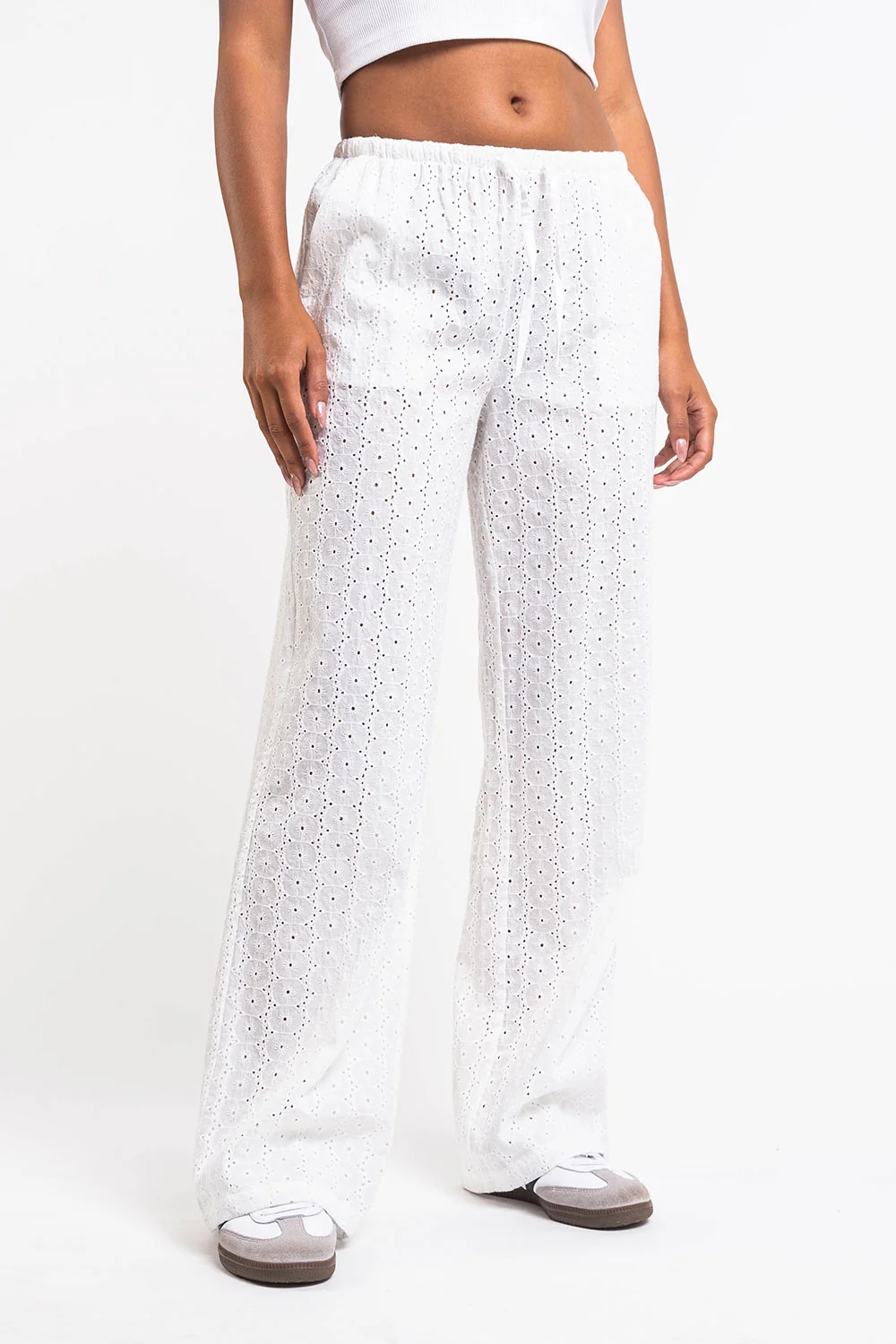 Mel 07Mid Raka Spetsbyxor - White - Image 3