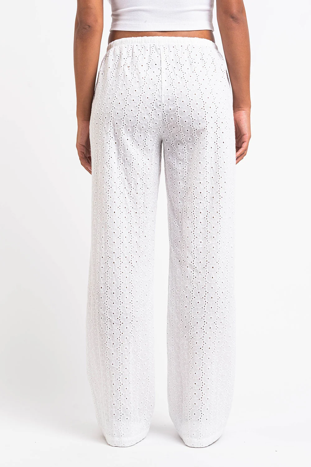 Mel 07Mid Raka Spetsbyxor - White - Image 4