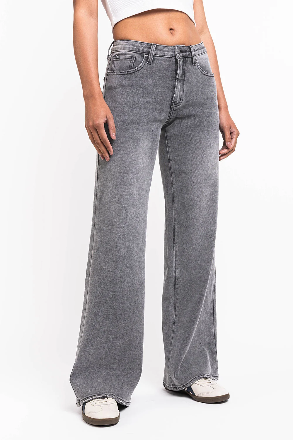 Mikka 03Mid Vida Jeans - Washed Grey