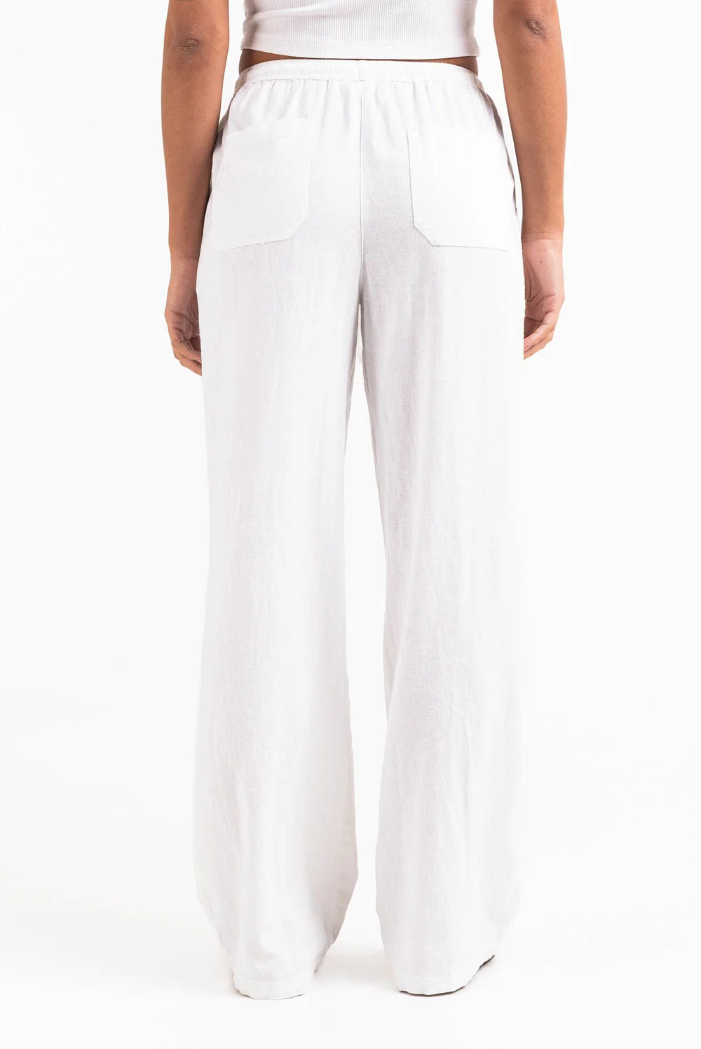 Mila 01High Raka Linnebyxor - White - Image 4
