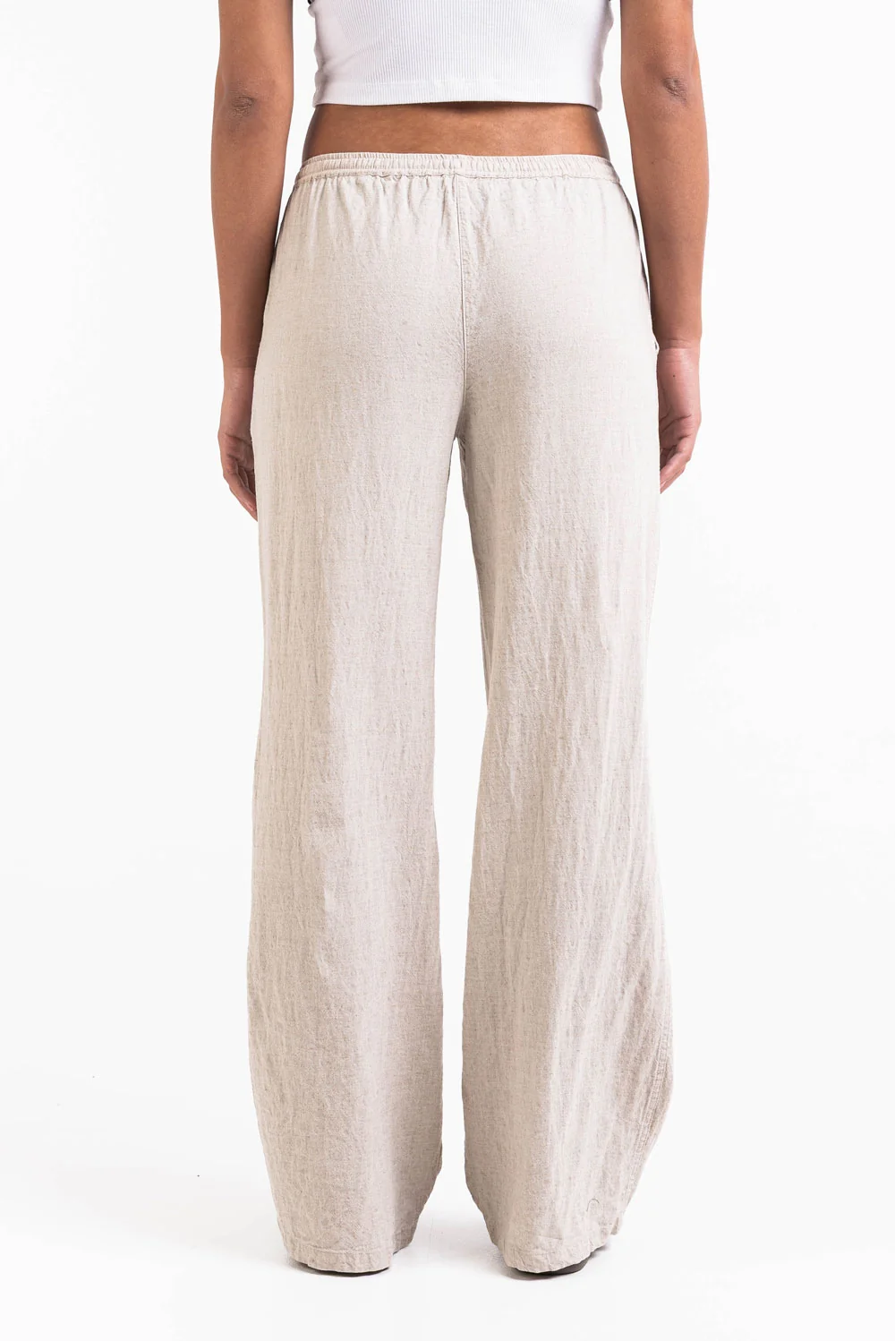 Mila 01Mid Raka Linnebyxor - Beige - Image 3