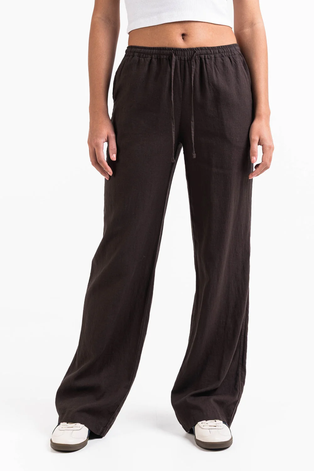 Mila 01Mid Raka Linnebyxor - Brown