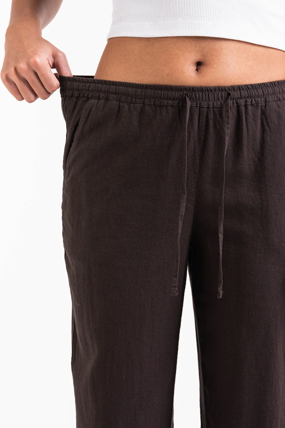 Mila 01Mid Raka Linnebyxor - Brown - Image 6