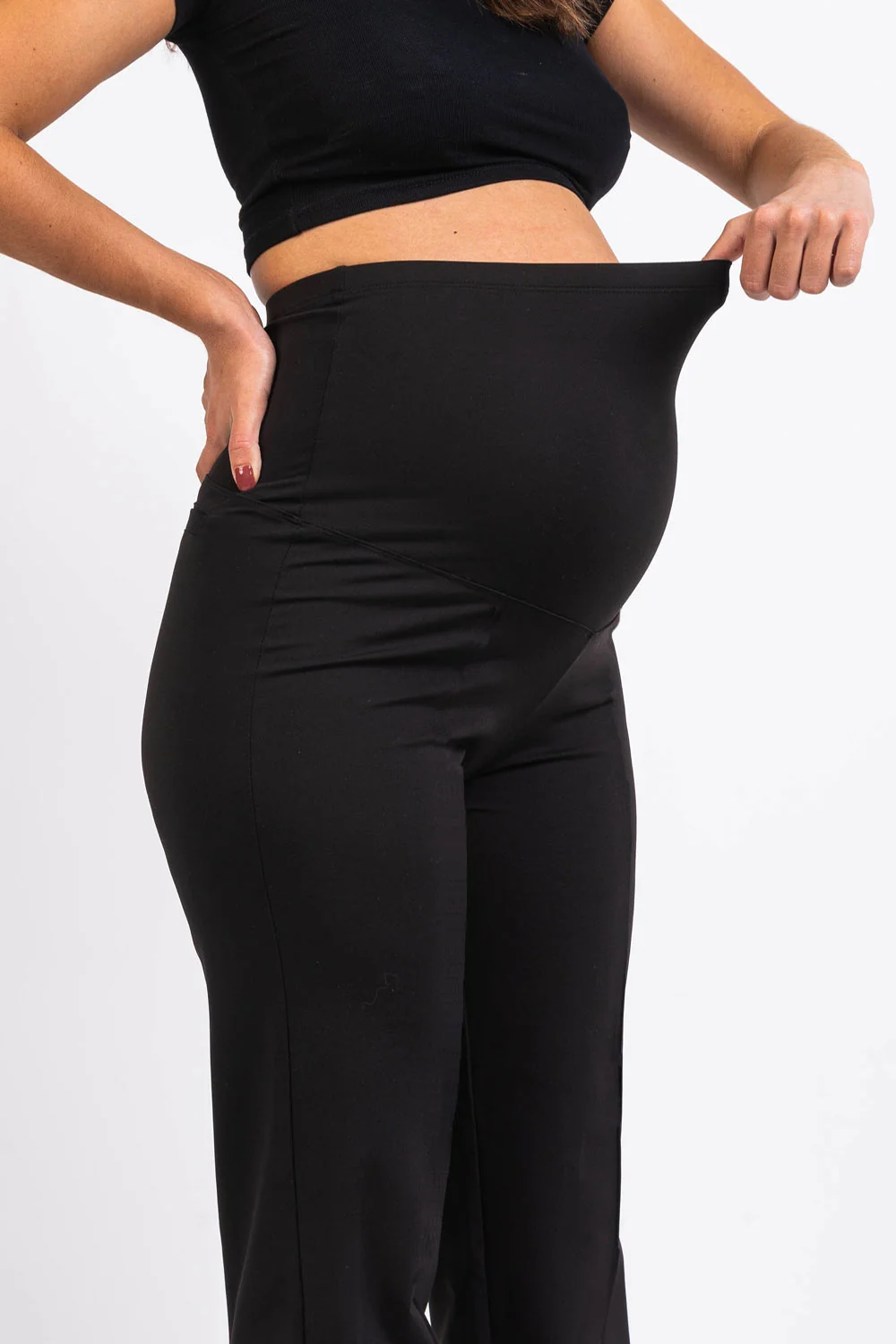 Pixie 02 ActiveFlex Raka Gravidbyxor - Black - Image 2