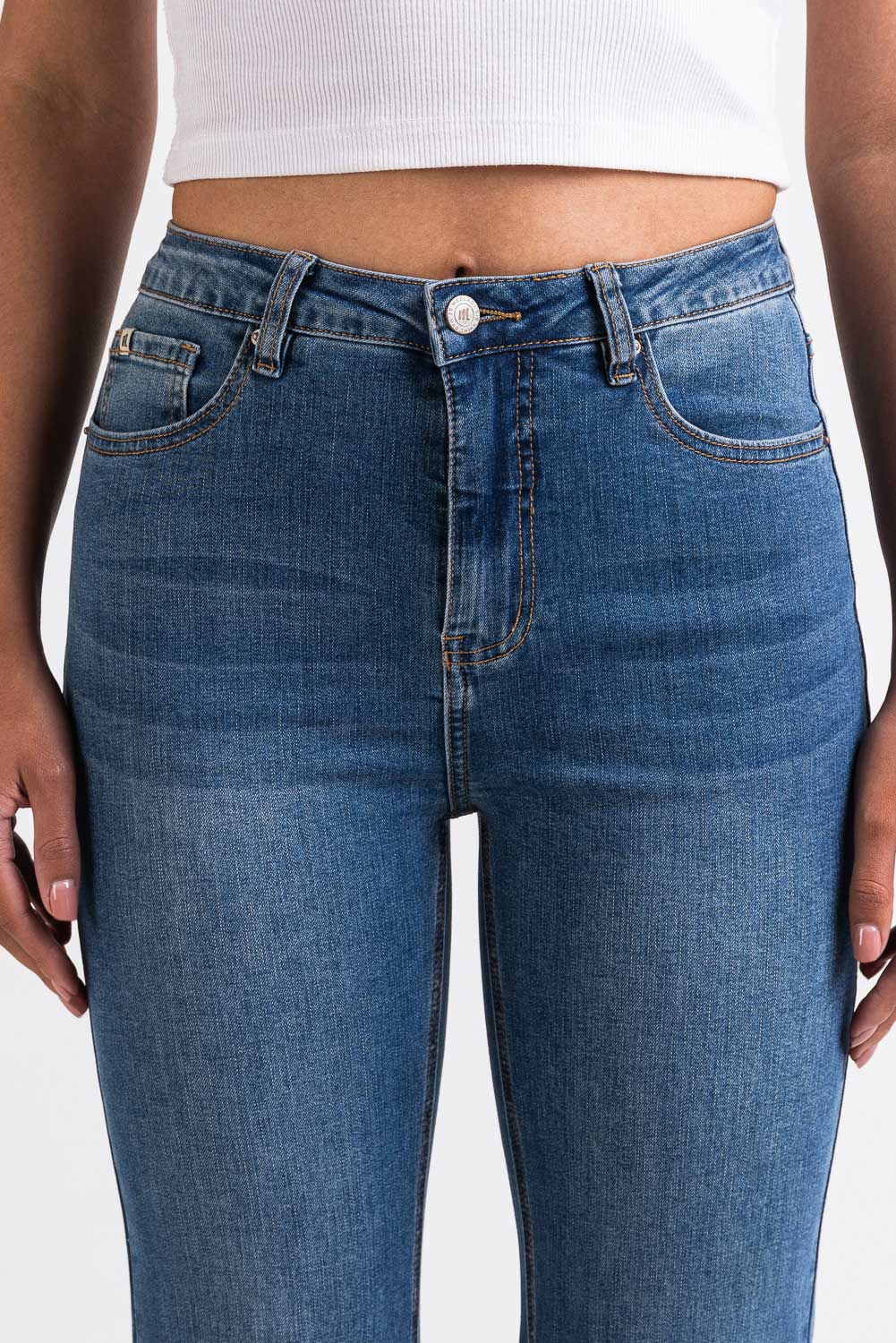 Taylor 02High Bootcut Jeans - Denim Blue - Image 3