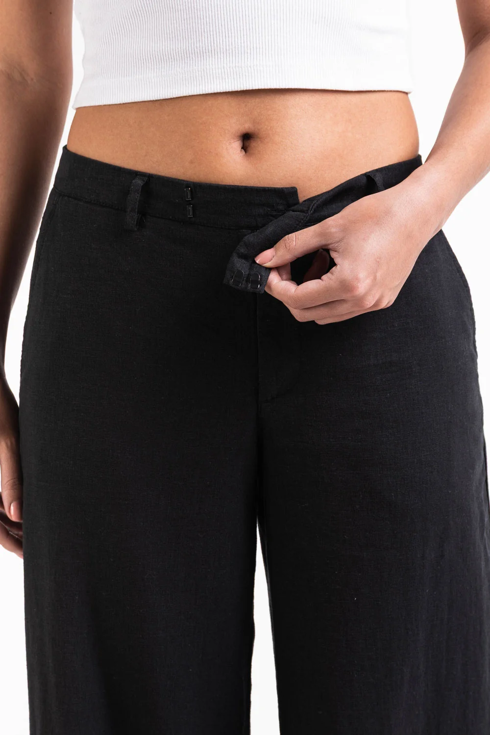 Thilde 02Mid Vida Linnebyxor - Black - Image 8